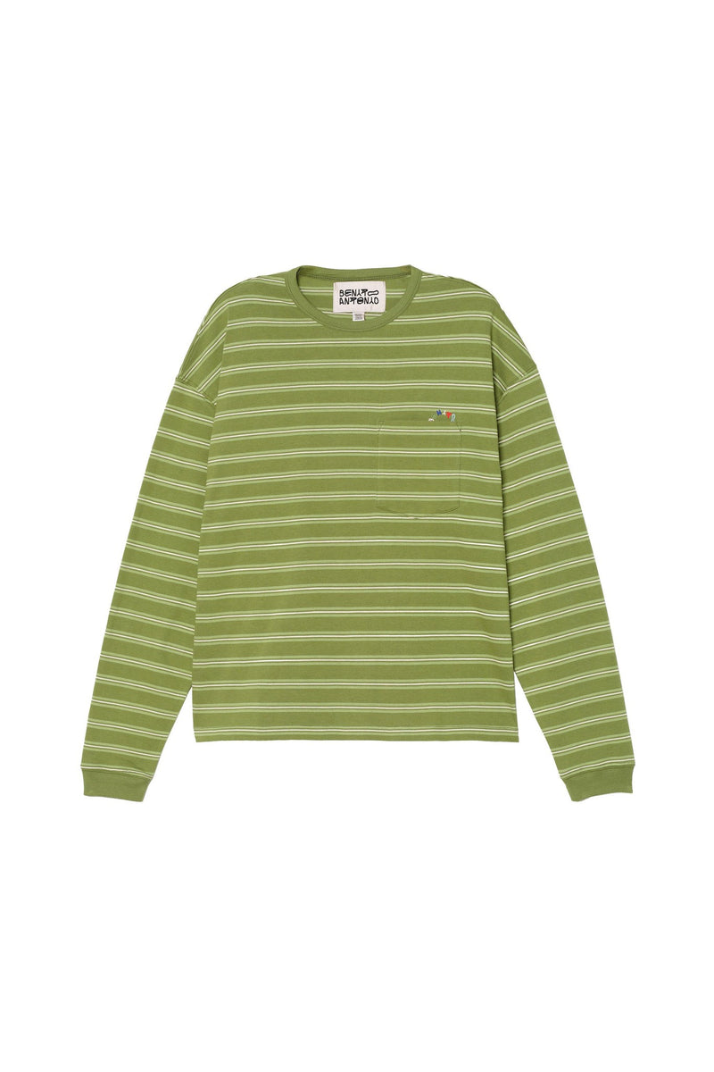 ZARA CAMISETA RAYAS BOLSILLO BORDADOS