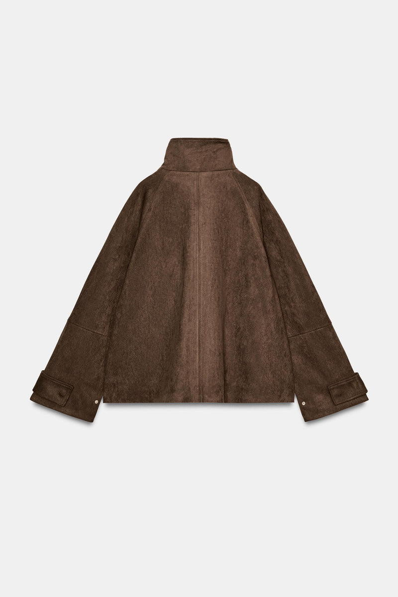 Chaqueta Efecto Ante Bolsillos Zara
