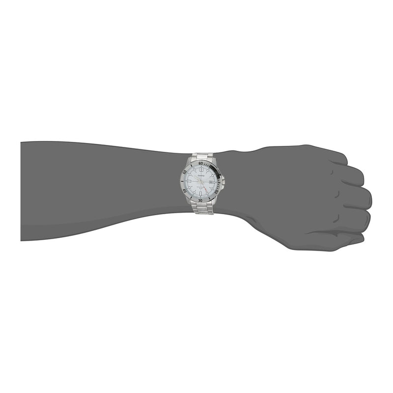 Casio reloj de acero inoxidable estilo buceador para hombre, resistente al agua, con correa de resina y movimiento de cuarzo