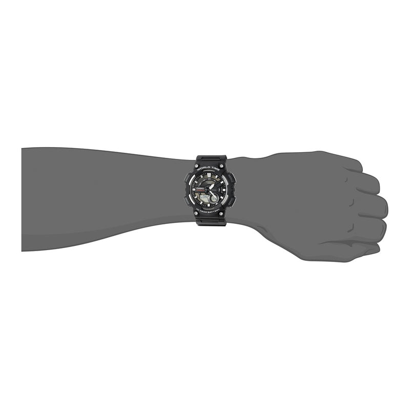 Casio AEQ110BW Series Reloj para Hombre Analógico-Digital con Alarma, Cronómetro, Temporizador y Resistencia al Agua 100M