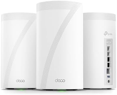 TP-Link Deco 7 Elite BE95 BE33000 Quad-Band WiFi 7 Whole Home Mesh System - Up to 7800 Sq.Ft w/AI-Driven Smart Antennas, 10G Multi-Gig Ethernet Ports, Replaces Router and Extender (2-Pack)