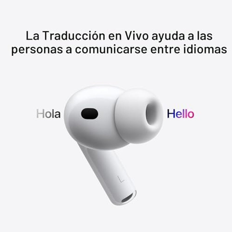Apple AirPods Pro 3 auriculares inalámbricos, cancelación activa de ruido, Traducción en vivo, detección de frecuencia cardíaca, función de ayuda auditiva, auriculares Bluetooth, audio espacial