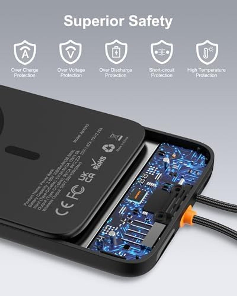 AsperX Magnetic Power Bank, 10,000mAh