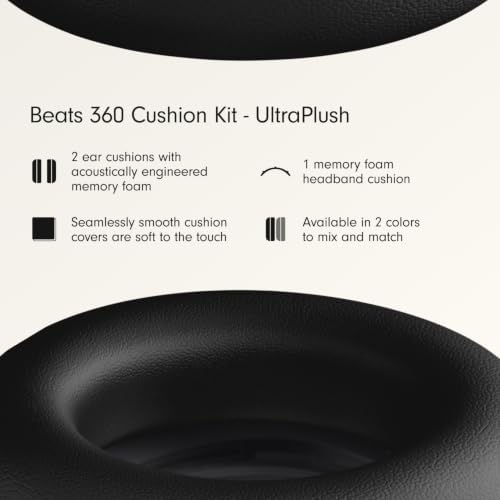 Beats 360 Cushion Kit for Earcups/Headband - UltraPlush, Black