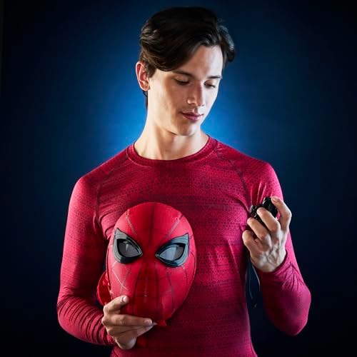 Spider-Man Marvel Legends Series Homecoming Electronic Expressive Mask, Premium Interactive Roleplay Gear for Adults