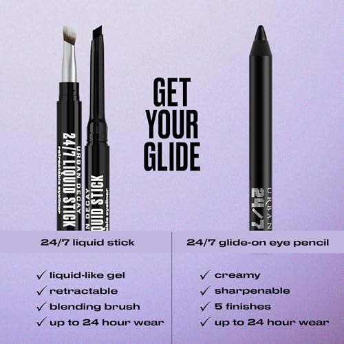Urban Decay 24/7 Glide-On Waterproof Eyeliner Pencil, Smudge-Proof, Transfer-proof, Long-lasting Color Eye Liners, Hydrating Vitamin E & Jojoba Oil - 0.04 oz