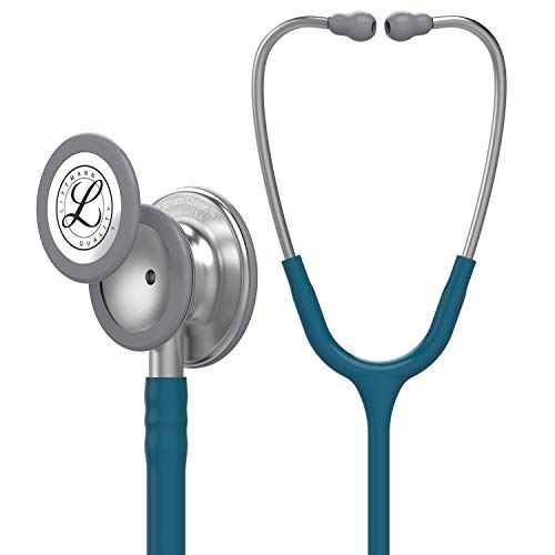 3M Littmann Classic III Monitoring Stethoscope, 5633, More Than 2X as Loud, Weighs Less, Stainless Steel Chestpiece, 27" Pearl Pink Tube