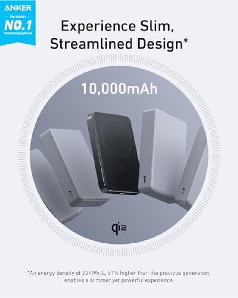 Anker MagGo Power Bank, Slim 10,000mAh