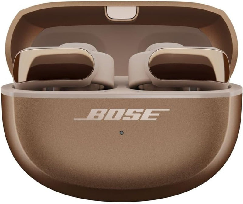 Bose Ultra Open Earbuds - Bluetooth Open Ear Earbuds with OpenAudio for Awareness, Clip-On Design for Comfort, Water Resistant, Up to 48 Hrs of Playtime, Driftwood Sand - Limited Edition Color