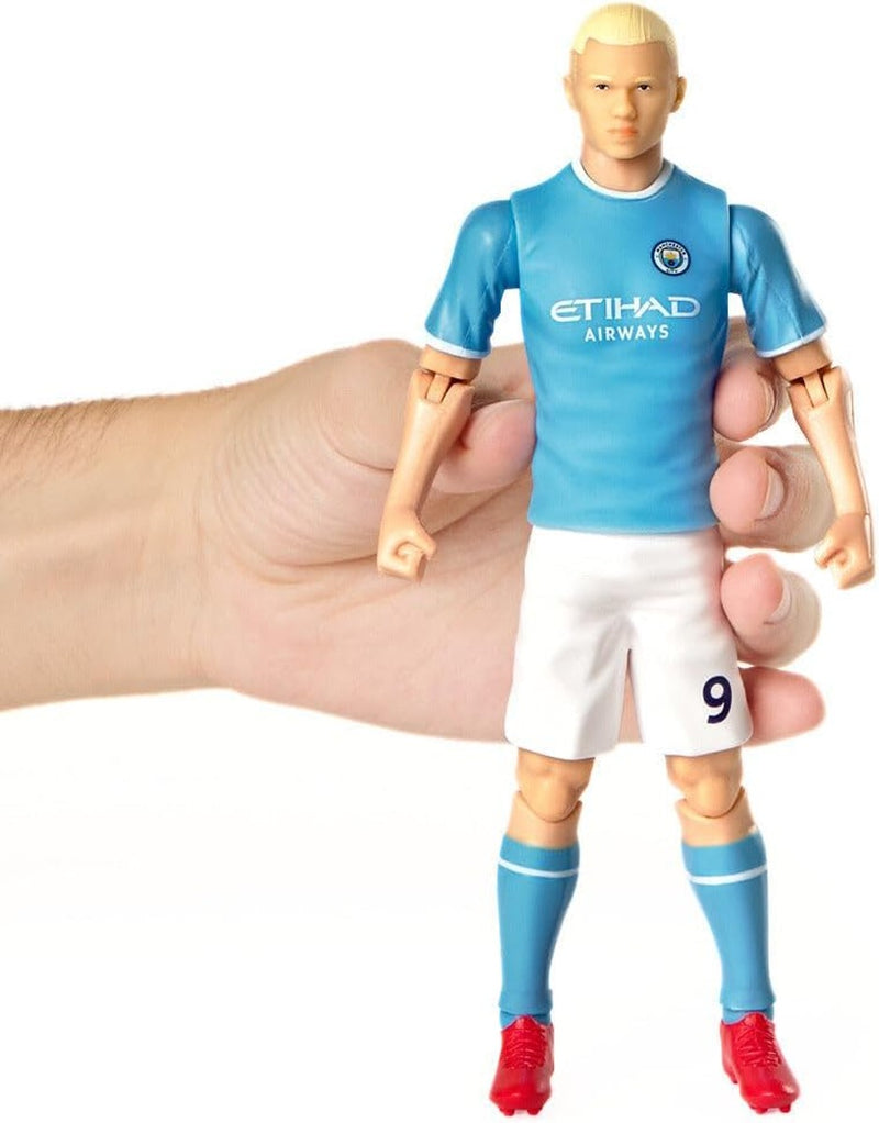 Figura de acción coleccionable de fútbol de Erling Haaland del Manchester City FC