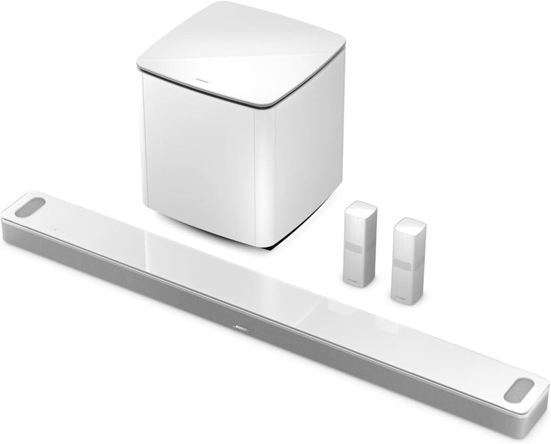Bose Smart Ultra Dolby Atmos Soundbar, All-in-One Surround Sound System for TV, A.I. Dialogue Mode, Alexa and Google Voice Control, HDMI eARC, White