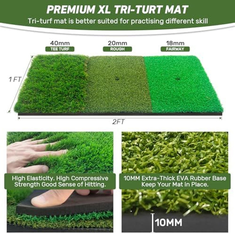 Ofertaza, KLAODOT Golf Net with Practice Mat,Golf Hitting