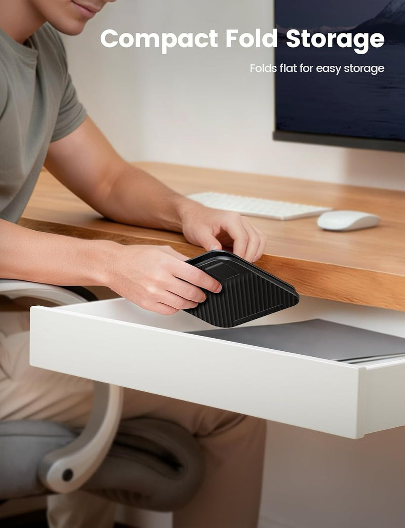 Lamicall Adjustable iPad Stand for Desk, Ultra-Slim Foldable, 360° Rotation
