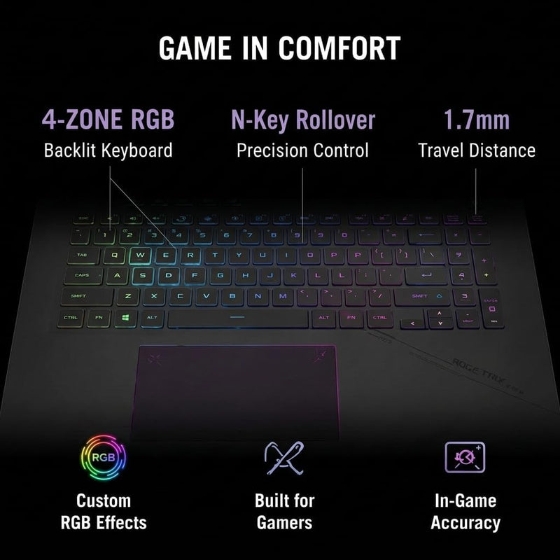 ASUS ROG Strix G18 18-Inch Gaming Laptop, Intel 24-Core Ultra 9 275HX (Up to 5.4GHz), RTX 5060 Laptop GPU, 32 GB DDR5 5600MHz, 1 TB SSD, 18" 2.5K WQXGA 240Hz Nebula Display, Wi-Fi 7, Windows 11 Pro