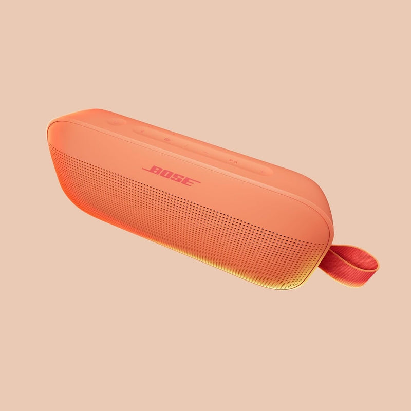 Bose SoundLink Flex Bluetooth Speaker (2nd Gen) - Portable Outdoor Speaker with Hi-Fi Audio, Waterproof and Dustproof, USB-C, Up to 12 Hours Battery Life, Sunset Peach - Limited Edition Color