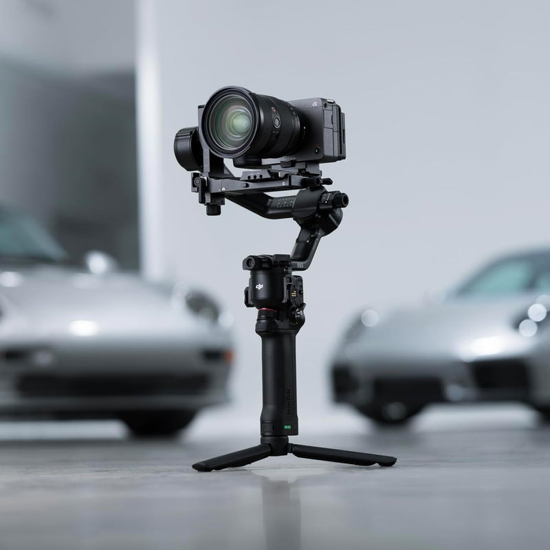 DJI RS 5, Estabilizador de cardán para cámara Canon/Sony/Panasonic/Nikon/Fujifilm, perillas de ajuste fino, bloqueos de eje automatizados de segunda generación, trípode de apertura rápida, nuevo