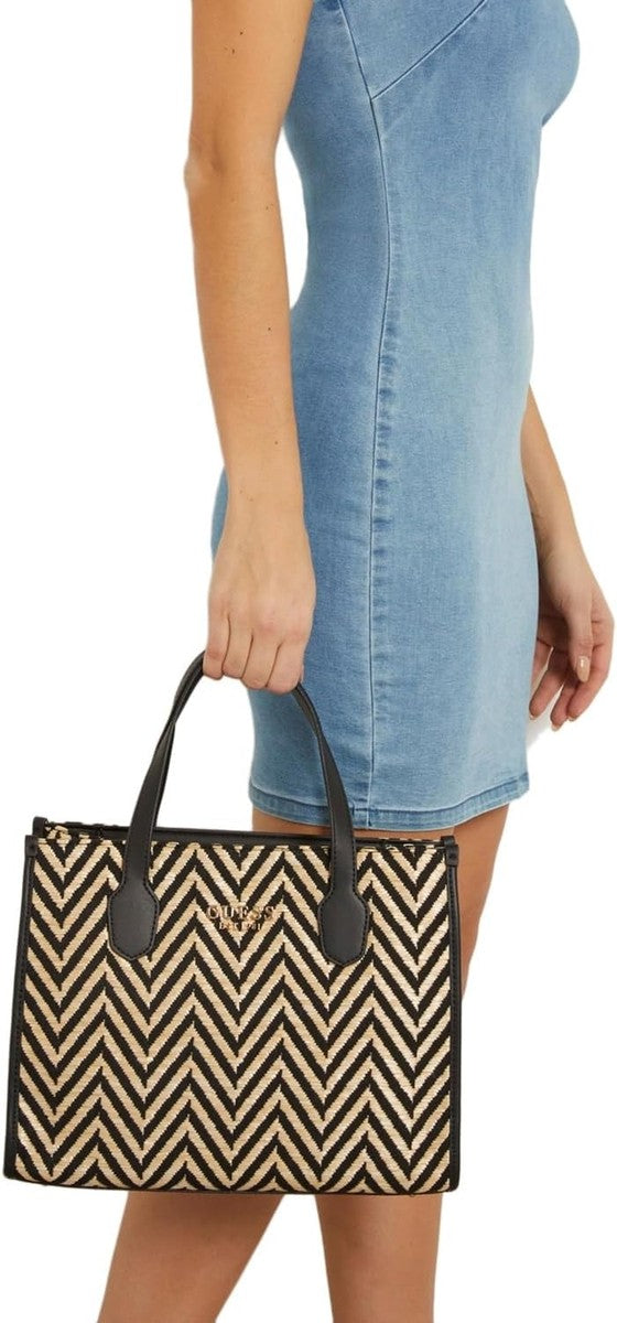 GUESS Silvana Chevron Tote