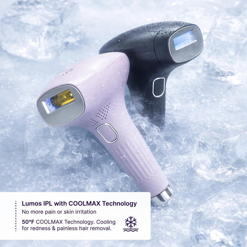MICHAEL TODD Beauty - Depilación láser IPL Lumos para mujeres y hombres, tecnología Coolmax de 50 °F, 999,999 flashes, 3 en 1 con sensor de piel para depilación casi indolora y permanente