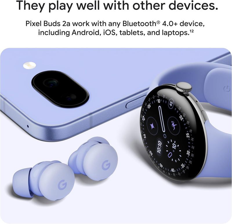 Google Pixel Buds 2a - Wireless Bluetooth Earbuds - Fog