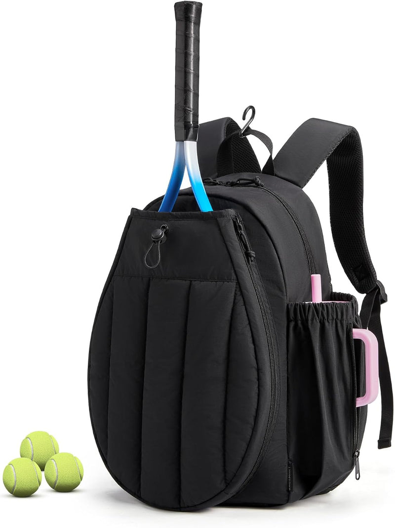 BAGSMART - Bolsa de tenis y gimnasio para mujeres, con compartimento para 2 raquetas,
