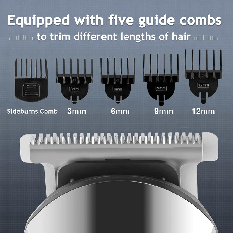 Ufree - Cortadora de barba inalámbrica para hombres, maquina de afeitar eléctrica impermeable para nariz, cuerpo, cara y bigote, kit de aseo