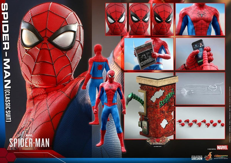 Hot Toys Versión de traje clásico de Spider-Man 1:6