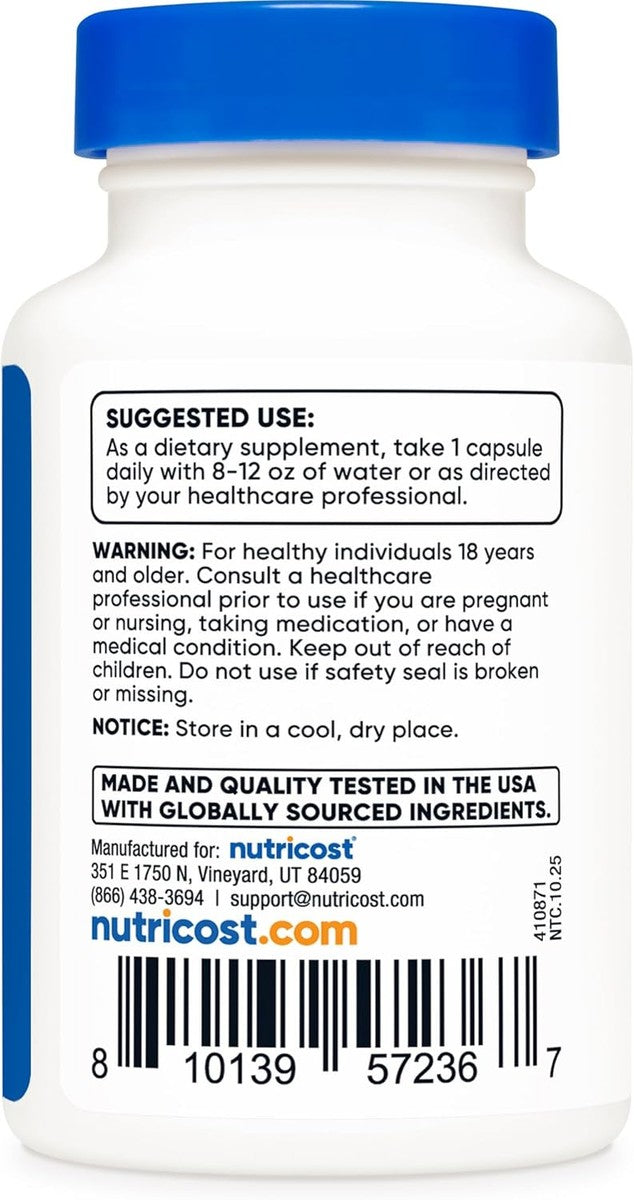 Nutricost Cápsulas de dihidroberberina (200 mg, 60 cápsulas) - suplemento de alta absorción que ayuda a apoyar la salud metabólica y el control de la glucosa