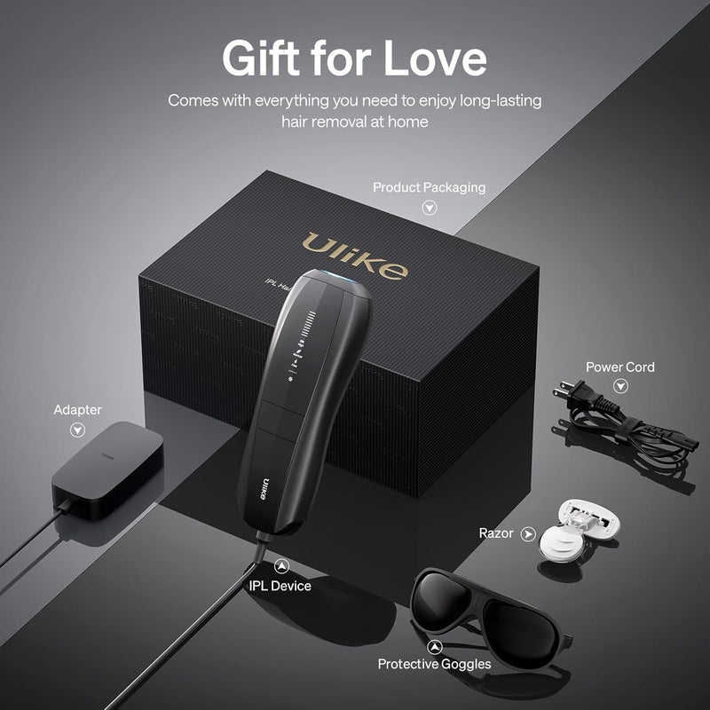 Ulike Dispositivo de depilación X IPL, depilación láser con enfriamiento de hielo, luces dobles y sensor de piel para una depilación casi indolora y de larga duración, 3 modos a medida para cabello di