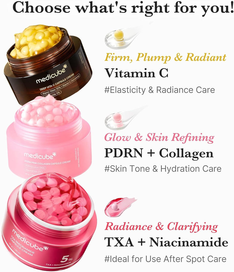 medicube Salmon PDRN Renewal Duo: Salmon DNA PDRN suero de péptido rosa y ADN de salmón PDRN Crema de cápsula de colágeno rosa