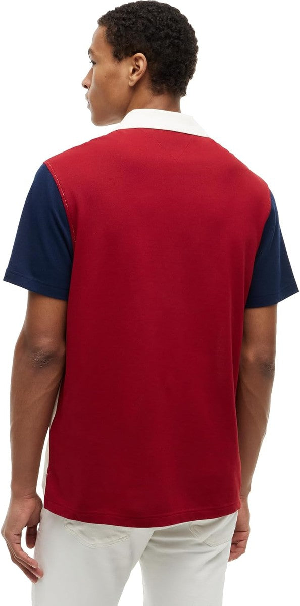 Tommy Hilfiger Men's Short Sleeve Polo Shirts in Regular Fit With Stretch and Organic Pique Cotton