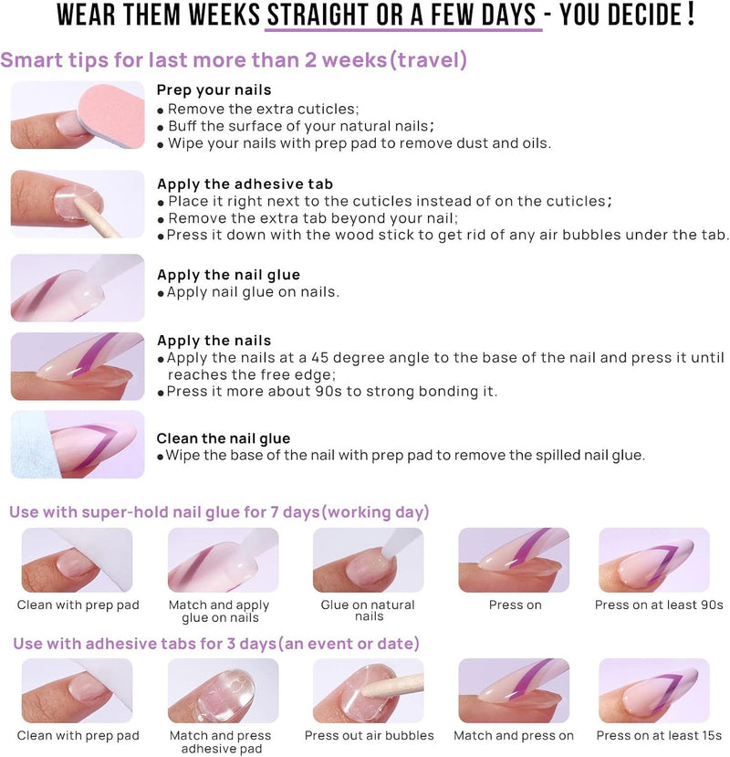 BTArtbox - Uñas postizas cortas cuadradas con efecto ombré color vainilla, de gel suave, reutilizables, con pegamento, 30 piezas en 15 tamaños, diseño Vanilla Cream