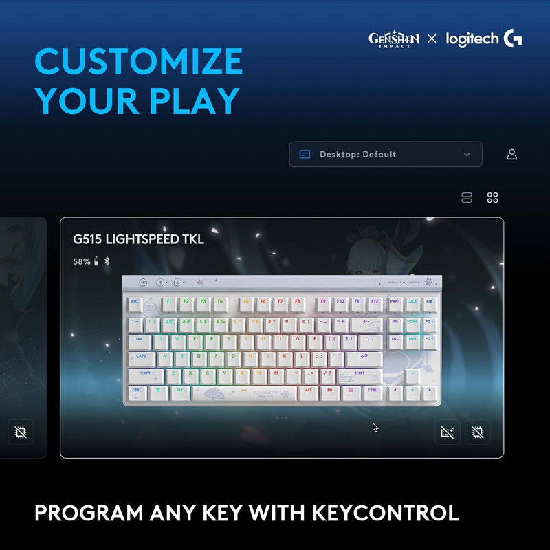 Logitech G515 TKL Wired Gaming Keyboard (Tactile) - Genshin Impact Edition