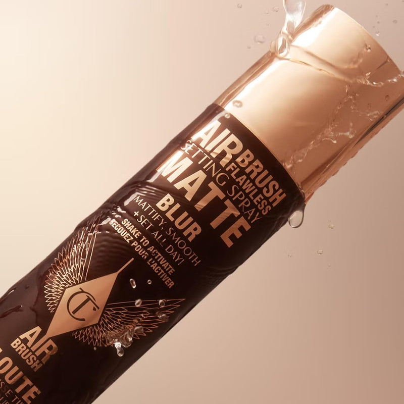 Charlotte Tilbury Airbrush Flawless Matte Setting Spray – Ulta-Fine Mist to Prime & Set Makeup Up to 16Hr – Oil and Shine Control with Blurring Matte Finish, Humidity & Waterproof