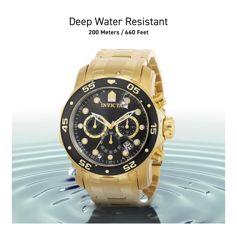 Invicta Pro Diver, reloj cronógrafo de cuarzo con correa de acero inoxidable plateado, diseño sofisticado para hombres