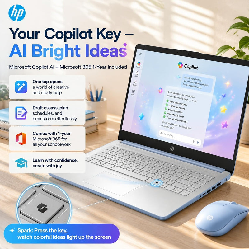 📚✨ La laptop ideal para estudiar, crear y avanzar: HP Laptop