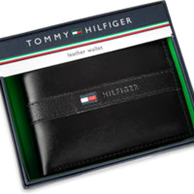 Tommy Hilfiger Men's Leather Wallet – Slim Bifold with 6 Credit Card
