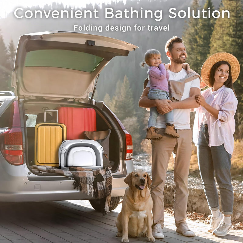 BUNWAG Classic Bañera Plegable para Bebé 0 a 12 Meses con Cojín Suave