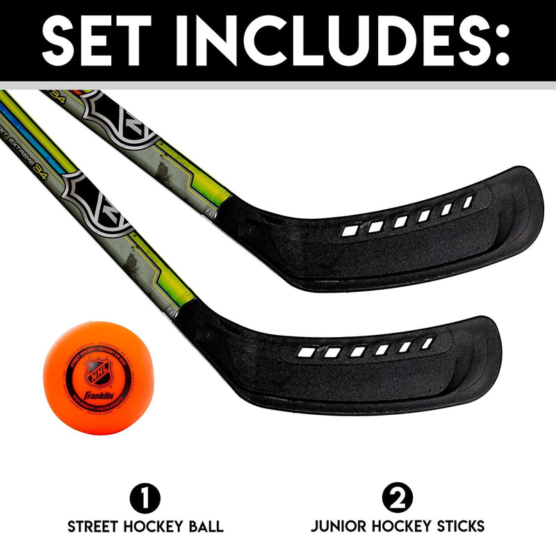 Franklin Sports NHL Kids Street Hockey Stick Set