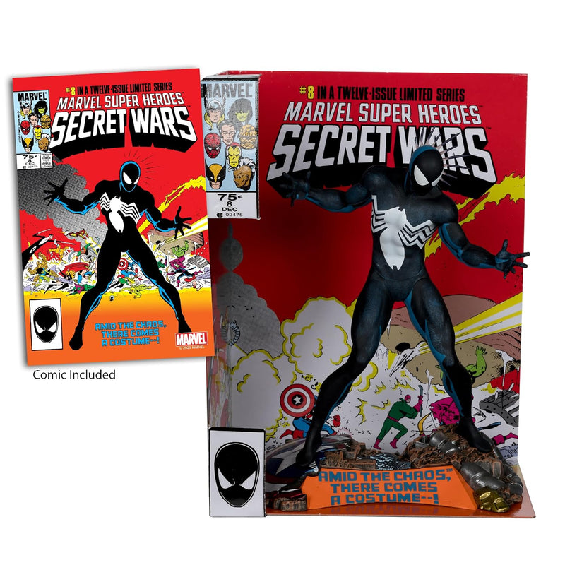 McFarlane Toys Marvel Spider-Man Escala 1:6 con Escena y Comic (Marvel Super Heroes Secret Wars #8)