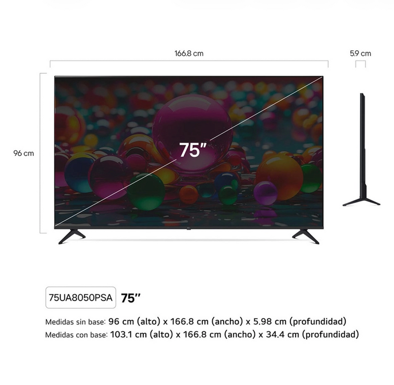 Televisor LG 75" UHD 4K THINQ AI