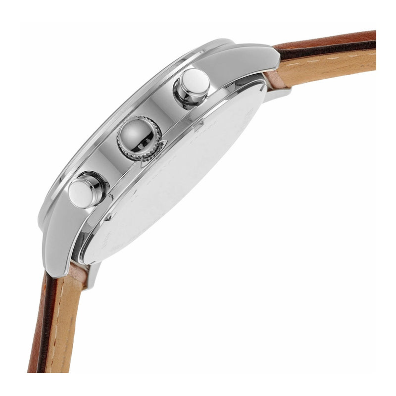 Flynn Cronógrafo: Reloj de Cuero Marrón de Fossil, Elegante y Resistente al Agua, Ideal para Hombres