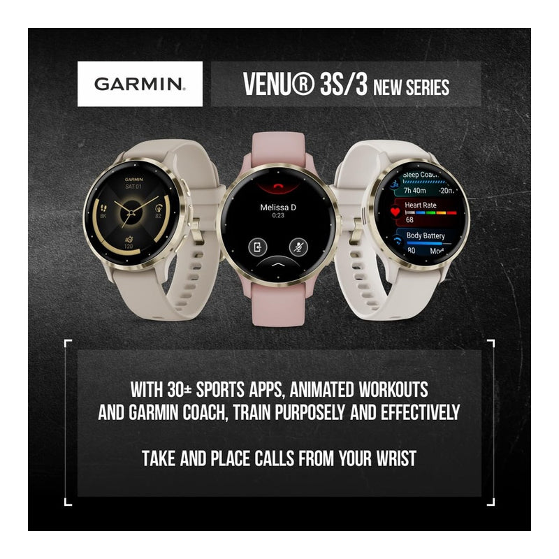 Smartwatch Garmin Venu 3 Gps Pantalla Amoled 45 Mm Funciones Avanzadas De Salud Y Fitness 14 Días De Batería