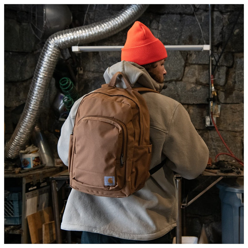 Mochila Carhartt de 25L, resistente al agua y duradera, funda para laptop 15" y compartimentos organizativos, negro