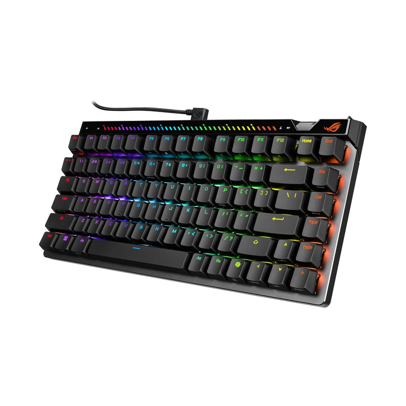 ASUS ROG Falchion Ace 75 HE Teclado para juegos con efecto analógico, interruptor magnético HFX V2 y sondeo de alta frecuencia