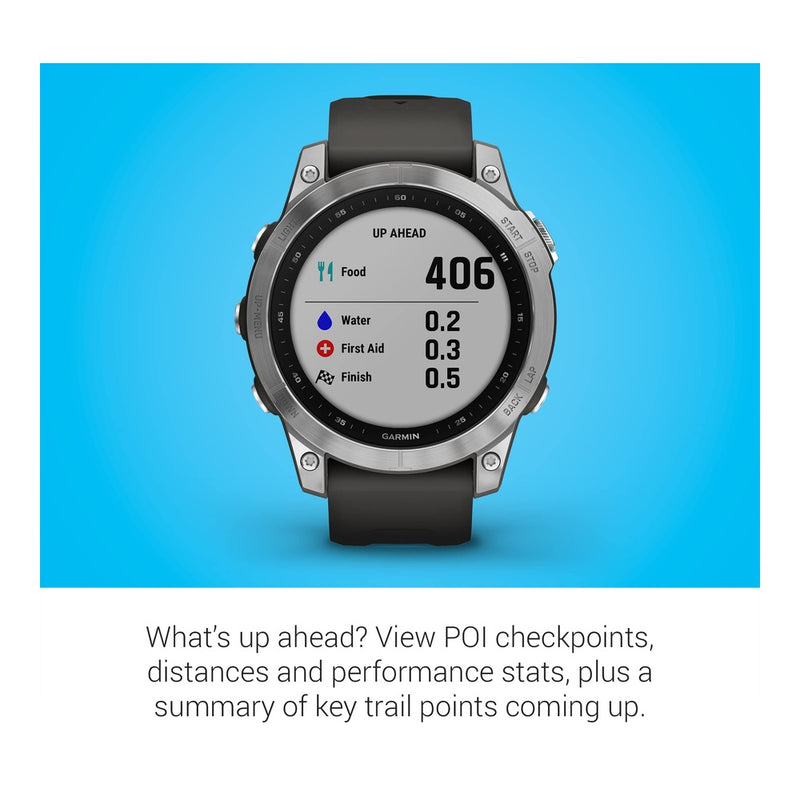 Garmin Fenix 7, Reloj Inteligente de Aventura Resistente con GPS, Pantalla Táctil, Funciones de Salud y Bienestar