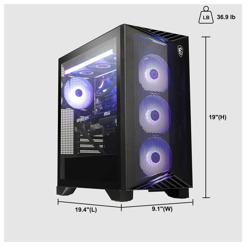 PC de escritorio para juegos MSI Aegis ZS2 con AMD Ryzen 9 9900X, 32GB RAM, 4TB SSD, GeForce RTX 5070, refrigeración líquida