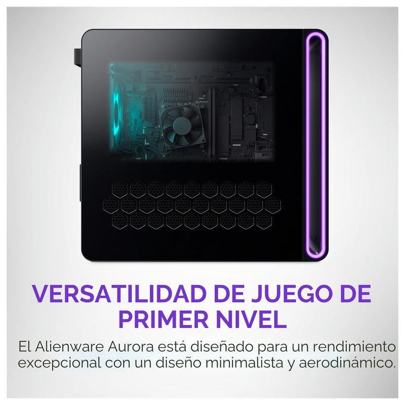 Alienware Aurora ACT1250, Intel Core Ultra 7, 32GB RAM, 1TB SSD, NVIDIA RTX 5070, Windows 11 Home, PSU Platinum, Panel Claro