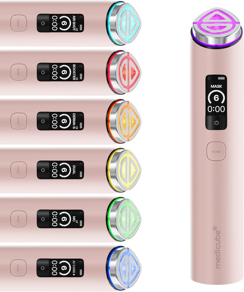 medicube Booster Pro X2 Dispositivo Facial Coreano 7 en 1, EMS, LED, Microcorriente, Lifting Facial, Control por App con IA