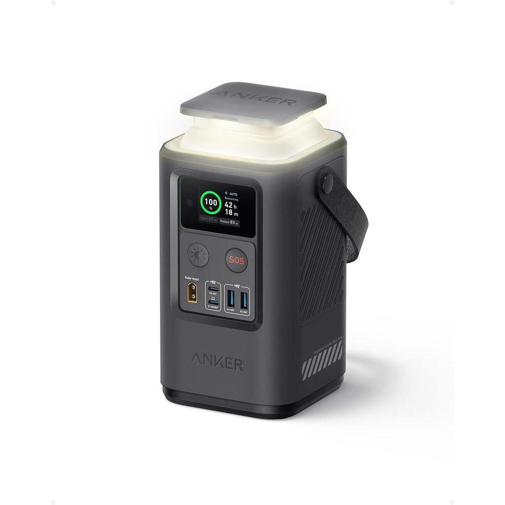 Anker Banco de energía central de alta capacidad, generador portátil con pantalla digital, iluminación y modo SOS para exteriores