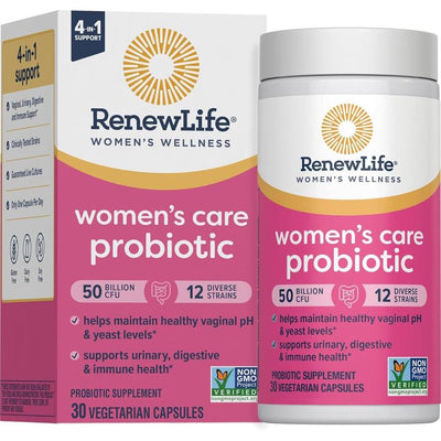 Renew Life Cápsulas probióticas para mujeres apoya salud vaginal, urinaria, digestiva e inmune con 50 mil millones de UFC